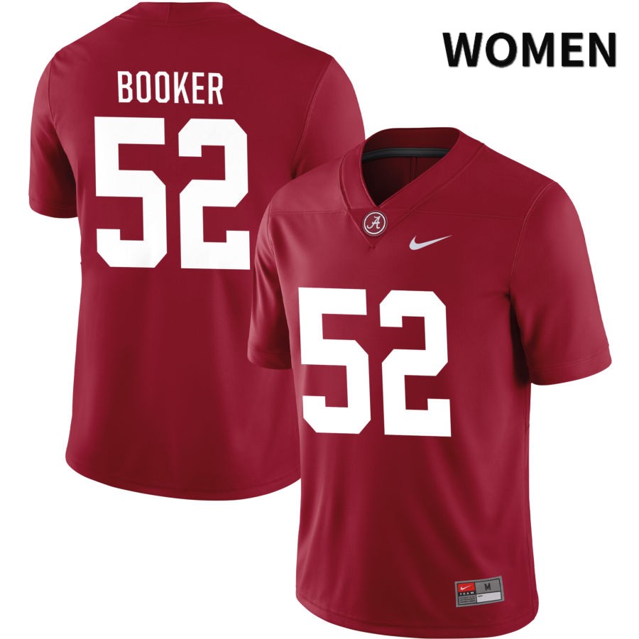 Alabama Crimson Tide Women's Tyler Booker #52 NIL Crimson 2022 NCAA Authentic Stitched College Football Jersey DO16Z01ZB